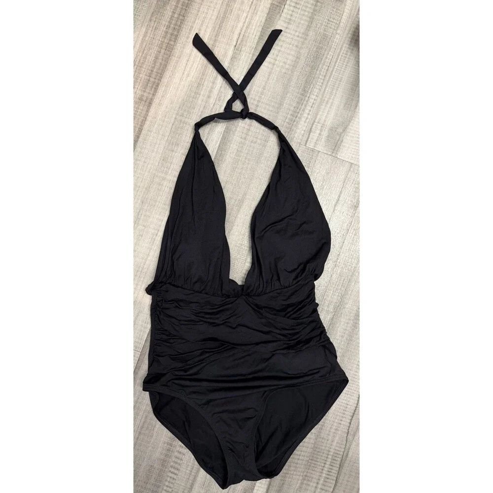 La Blanca Black Halter top Swimsuit Size 12